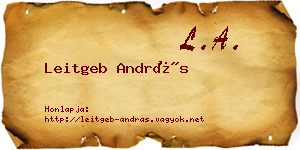 Leitgeb András névjegykártya